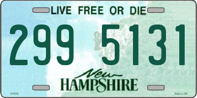 NH license plate 2995131