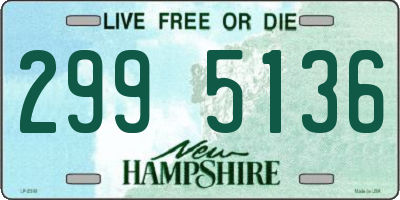 NH license plate 2995136