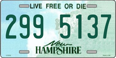 NH license plate 2995137