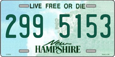 NH license plate 2995153