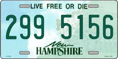 NH license plate 2995156