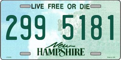 NH license plate 2995181