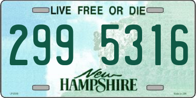 NH license plate 2995316