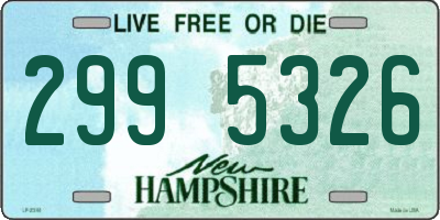 NH license plate 2995326