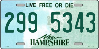 NH license plate 2995343