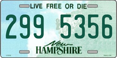 NH license plate 2995356