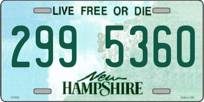 NH license plate 2995360
