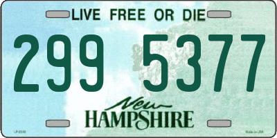 NH license plate 2995377