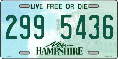NH license plate 2995436