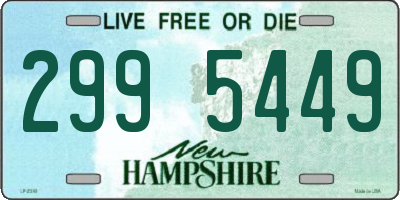 NH license plate 2995449