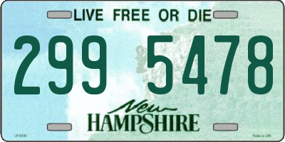 NH license plate 2995478