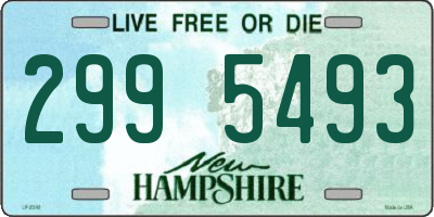NH license plate 2995493