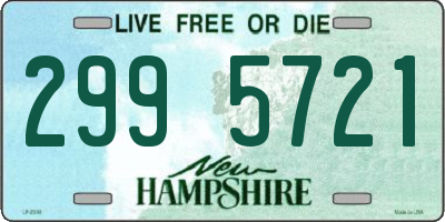 NH license plate 2995721