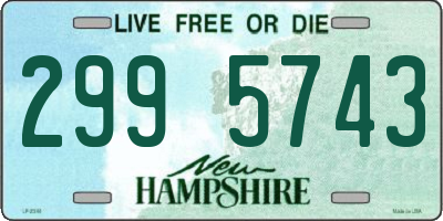NH license plate 2995743