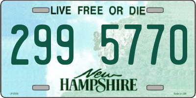 NH license plate 2995770