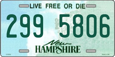 NH license plate 2995806