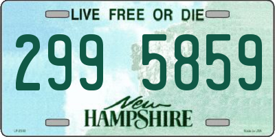 NH license plate 2995859