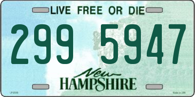 NH license plate 2995947