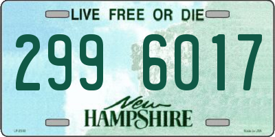 NH license plate 2996017
