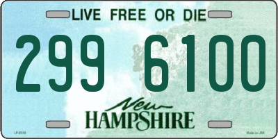 NH license plate 2996100