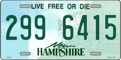 NH license plate 2996415