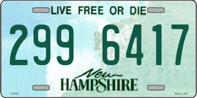 NH license plate 2996417