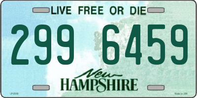 NH license plate 2996459