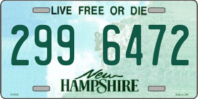 NH license plate 2996472