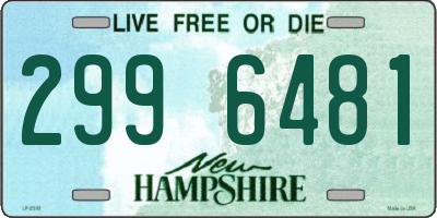 NH license plate 2996481