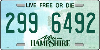 NH license plate 2996492