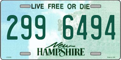 NH license plate 2996494