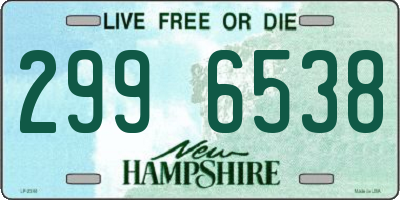 NH license plate 2996538