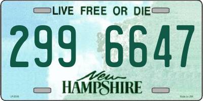 NH license plate 2996647