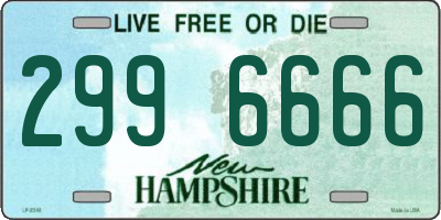 NH license plate 2996666