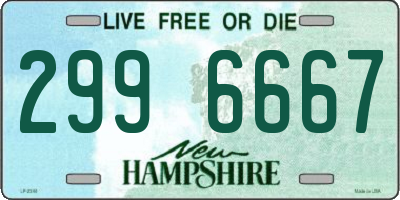 NH license plate 2996667