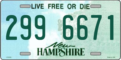 NH license plate 2996671