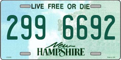 NH license plate 2996692