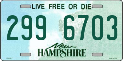 NH license plate 2996703