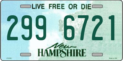 NH license plate 2996721