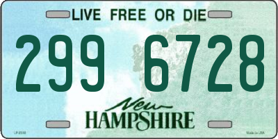 NH license plate 2996728