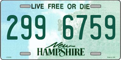 NH license plate 2996759