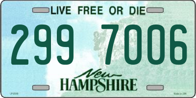 NH license plate 2997006
