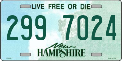 NH license plate 2997024
