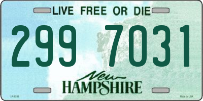 NH license plate 2997031