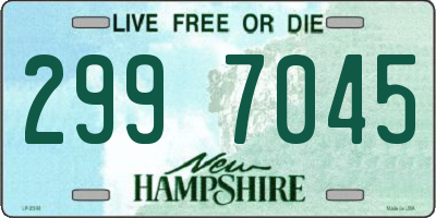 NH license plate 2997045