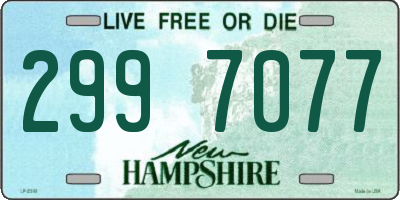NH license plate 2997077