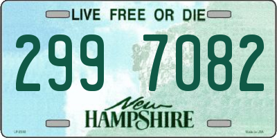 NH license plate 2997082