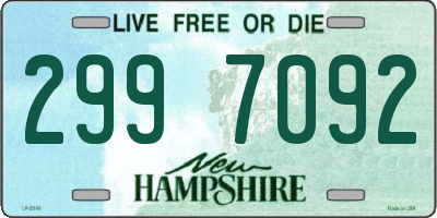 NH license plate 2997092
