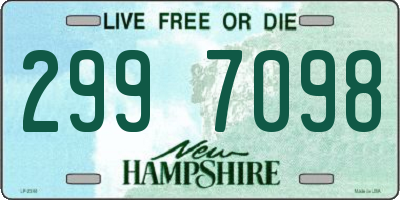 NH license plate 2997098