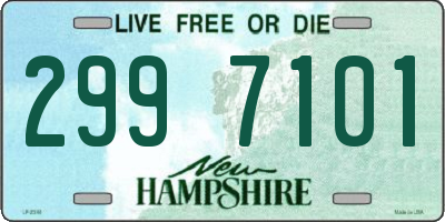 NH license plate 2997101